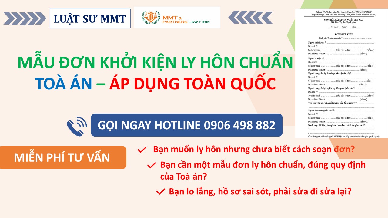 Mẫu đơn khởi kiện ly hôn chuẩn Toà án – Áp dụng toàn quốc