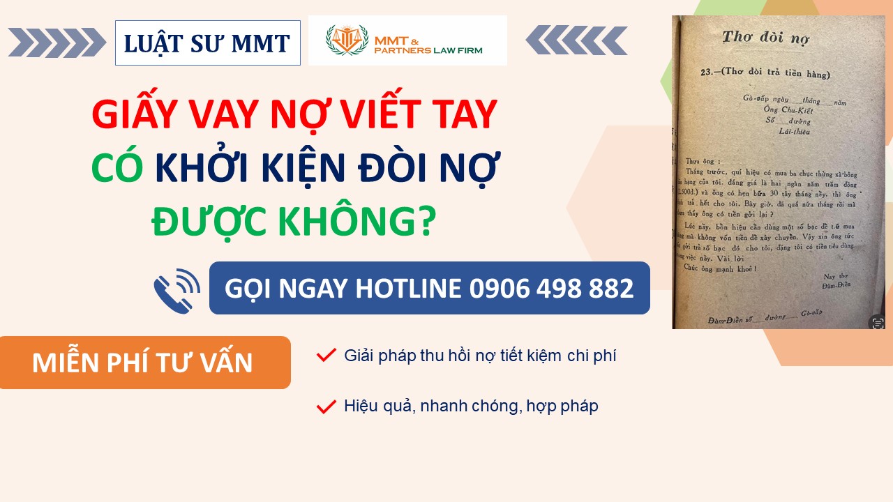 Giấy vay nợ viết tay có khởi kiện đòi nợ được không?