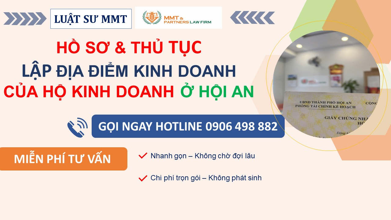 Hồ sơ & Thủ tục lập Địa điểm kinh doanh của Hộ kinh doanh ở Hội An