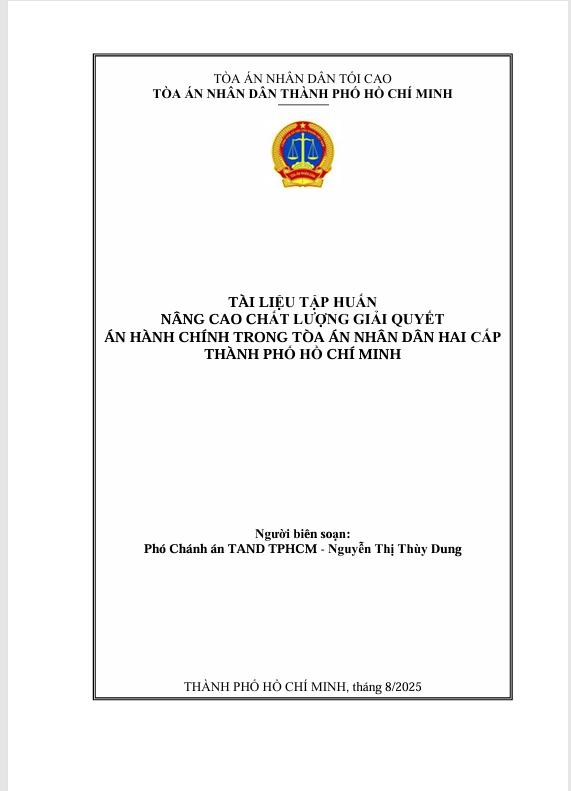 Tài liệu tập huấn – Giải quyết án hành chính Tháng 08.2025